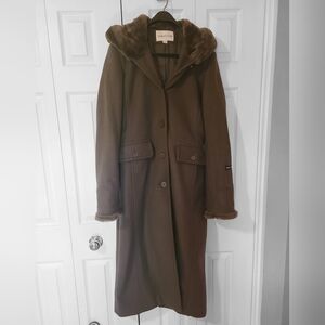 Charles Klein 100% Brown Wool Coat 🤎🌴